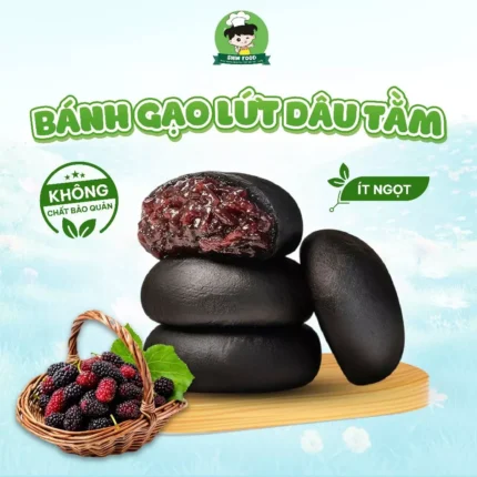 Bánh Gạo Lứt Dâu Tằm Ít Đường, Không Chứa Chất Bảo Quản, Bánh Ăn Kiêng Cho Người Giảm Cân Thơm Ngon