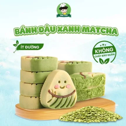 Bánh Đậu Xanh Matcha Ít Đường Shin Food Ít Calo Healthy, Bánh Hoạt Hình Thực Dưỡng Tốt Cho Sức Khỏe