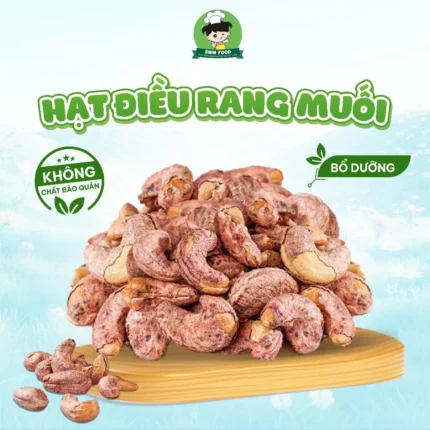 Hạt Điều Rang Muối Loại A Nguyên Lụa Túi 500g, Hạt Điều Sấy Muối Giòn Ngon, Hạt Dinh Dưỡng Shin Food Tốt Cho Sức Khỏe