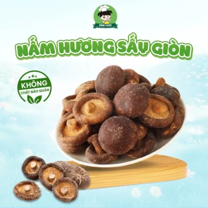 Nấm Hương Sấy Giòn Shin Food Ăn Liền Thơm Ngon, Snack Nấm Hương Ăn Vặt Tốt Cho Sức Khỏe