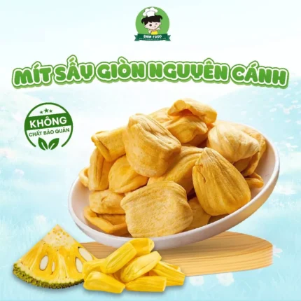 [HÀNG XUẤT KHẨU] Mít Sấy Giòn Nguyên Miếng Shin Food, Mít Thái Thượng Hạng Múi Dày, Hậu Vị Thơm Ngon, Đặc Sản Đà Lạt