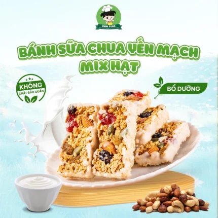 Bánh Sữa Chua Yến Mạch Mix Hạt Không Đường Shin Food Dinh Dưỡng Thơm Ngon Ăn Kiêng Healthy